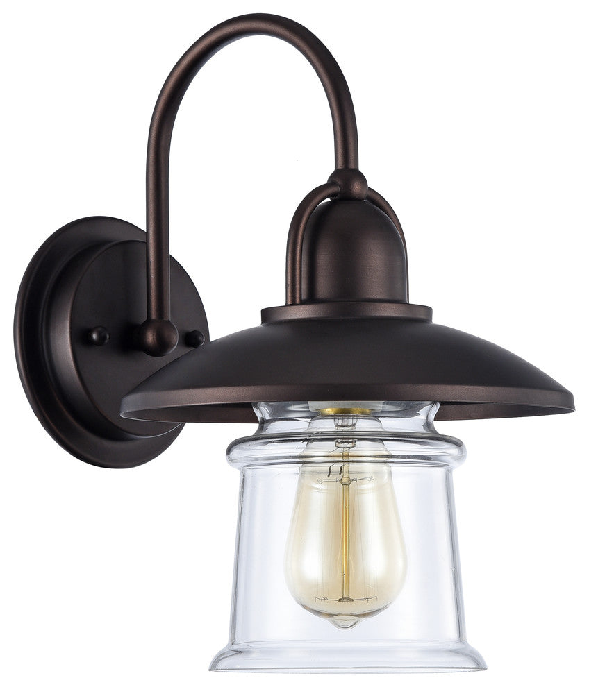 CHLOE  Manette Industrial Style 1-Light Oil Rubbed Bronze Wall Sconce, 9" W