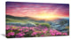"Morning With Flowers in Mountains" Landscape Canvas Photo Print, 32"x16"