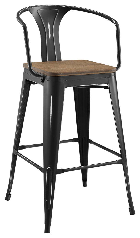 Modern Black Promenade Bar Stool
