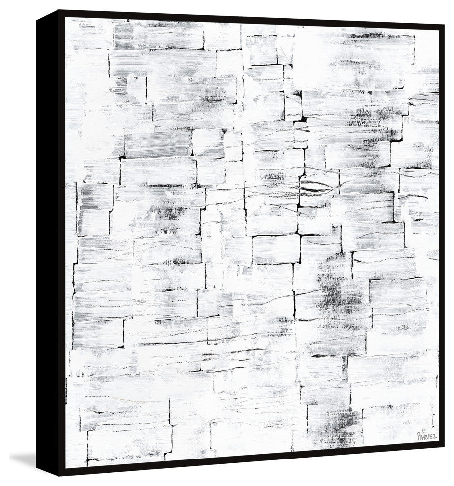 "Absolute Chaos" Floater Framed Painting Print on Canvas, 32x32