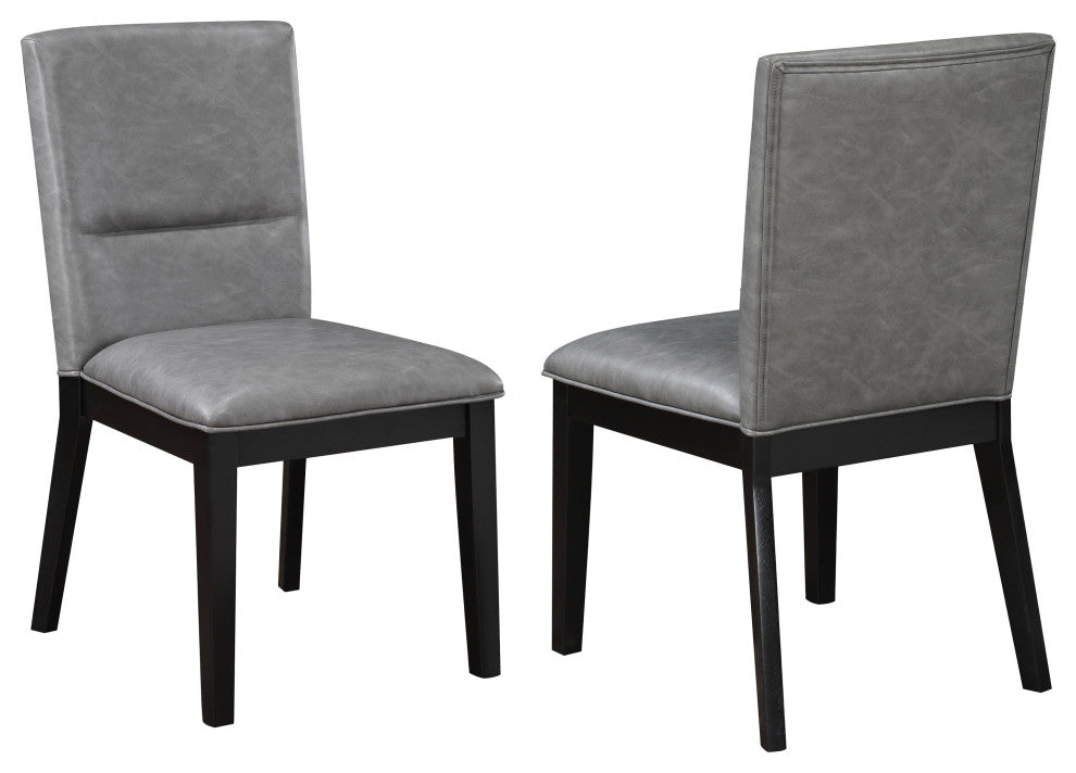 Amy Faux-Leather Side Chair, Set of 2
