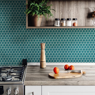 Tribeca 1" Hex Jade Porcelain Floor and Wall Tile