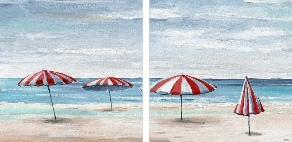 Summer Tents II Diptych, 24"x12"
