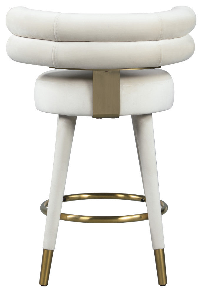Fitzroy Velvet Upholstered Counter Height Stool (Set of 2)