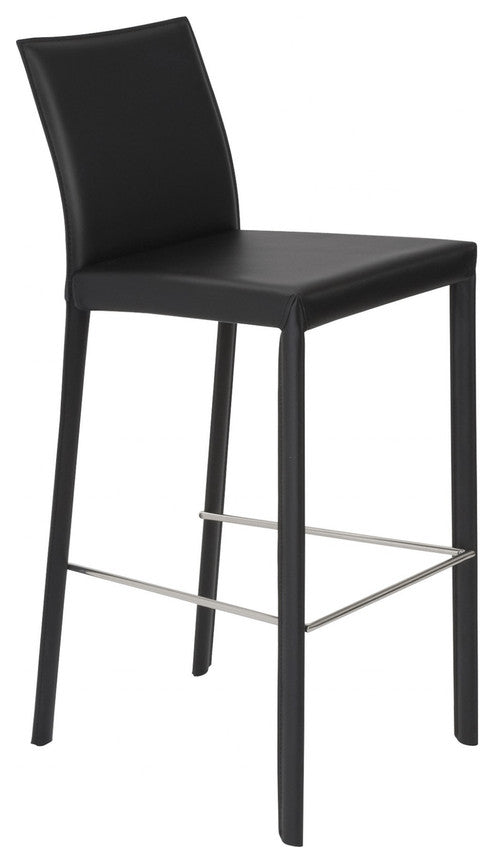 Set of Two 30" Steel Low Back Bar Height Bar Chairs