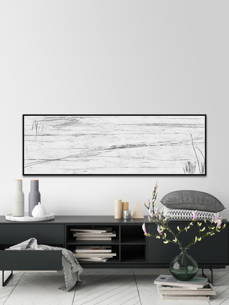 "Desert Wander" Floater Framed Painting Print on Canvas, 60x20