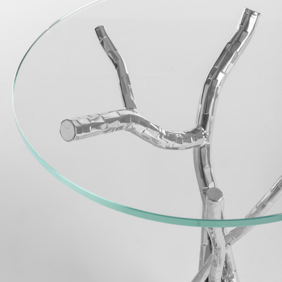 Brindille Accent Table, Sterling Finish