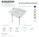 Kingston Brass LMS36MB7 36" Carrara Marble Console Sink, Legs
