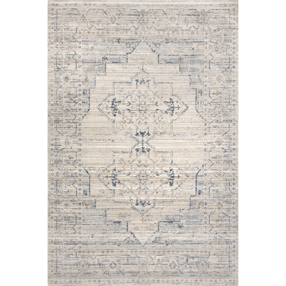 Nuloom Lolita Faded Washable Indoor/Outdoor Area Rug, Beige 7'5"x9'6"