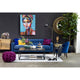 Contemporary Pj Velvet Pouf Wine - Purple