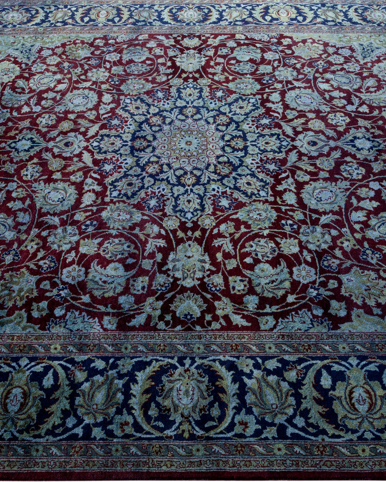Fine Vibrance, One-of-a-Kind Hand-Knotted Area Rug Blue, 6' 3" x 9' 0"