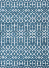 Rug Unique Loom Moroccan Trellis Dark Blue Rectangular 7' 0 x 10' 0