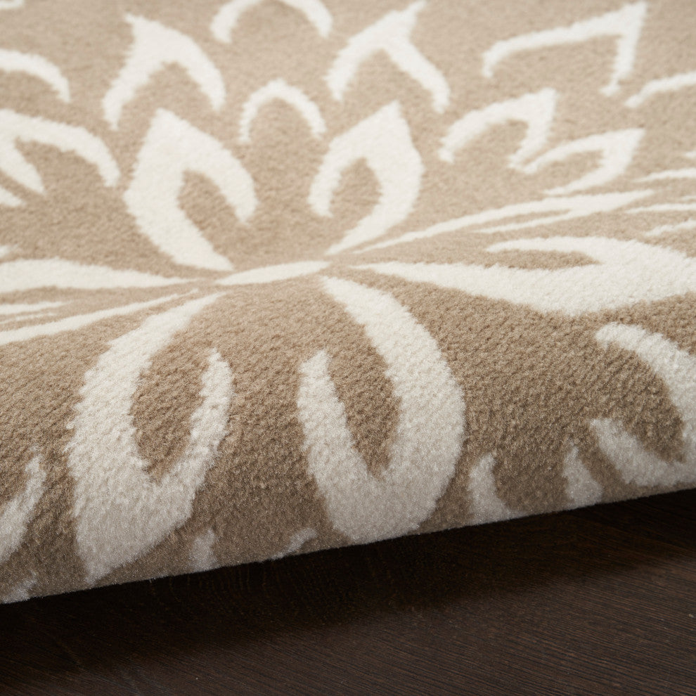 Nourison Jubilant 6' x 9' Taupe Farmhouse Indoor Rug
