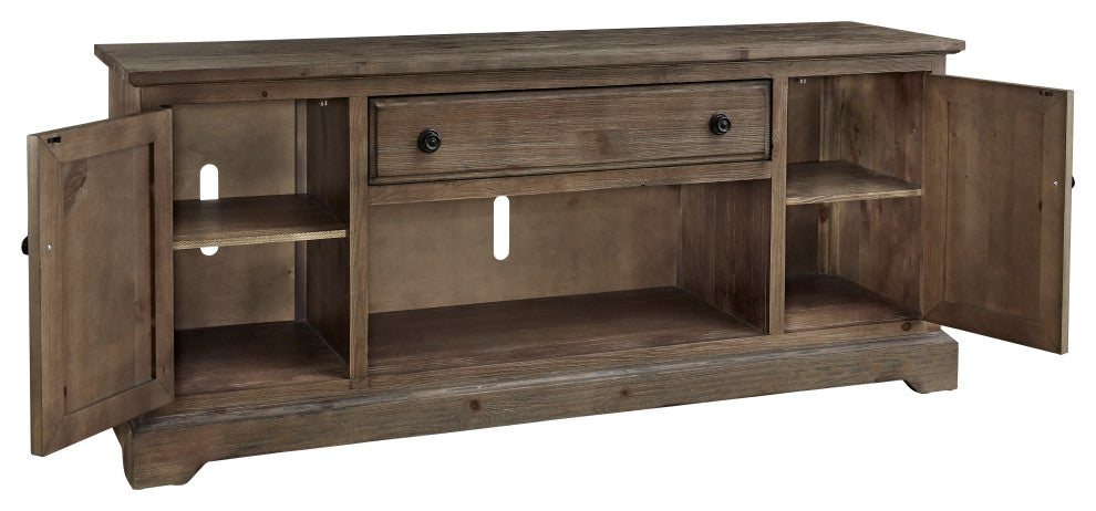 Wildfire 74" TV Entertainment Console in Caramel Brown