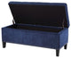 Madison Park Shandra II Tufted Top Soft Close Storage Bench, Blue