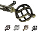 Twist Curtain Rod, Antique Brass, 18-28"