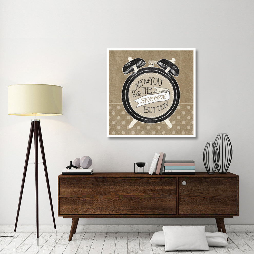 "The Snooze Button Taupe" Digital Paper Print by Mary Urban, 42"x42"