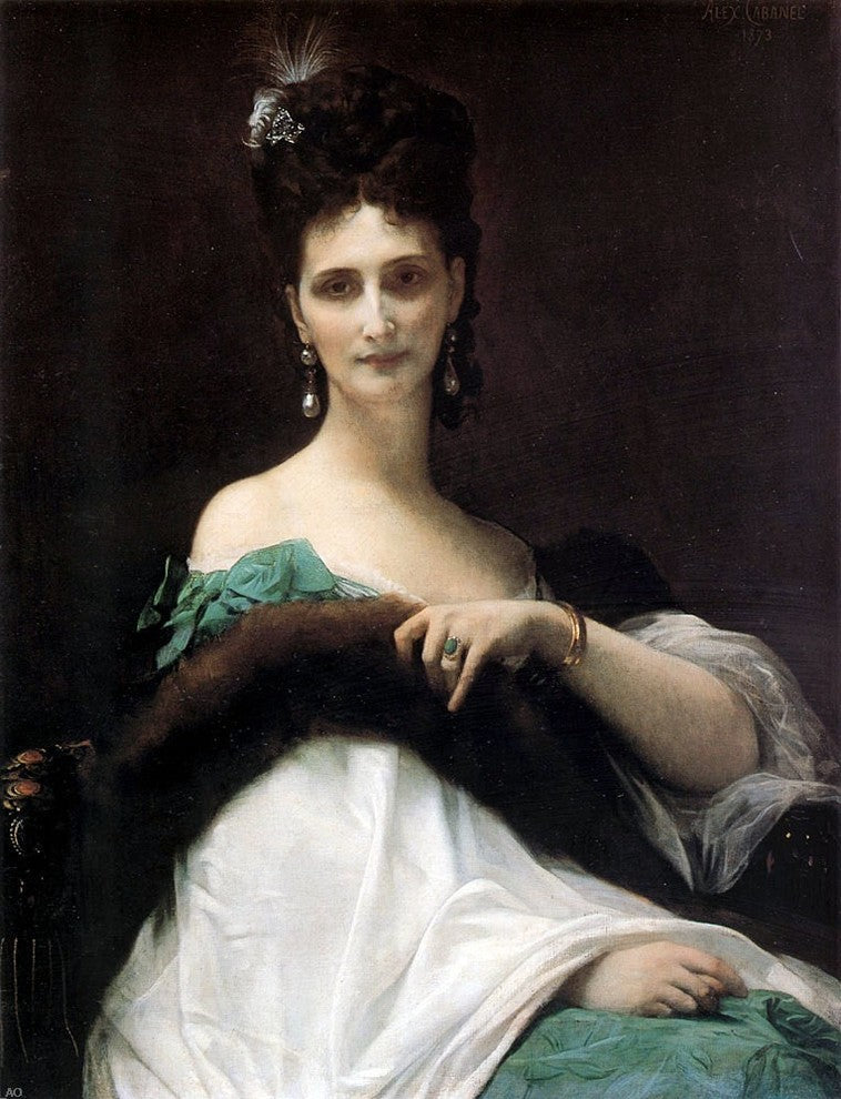 Alexandre Cabanel La Comtesse de Keller, 21"x28" Wall Decal Print