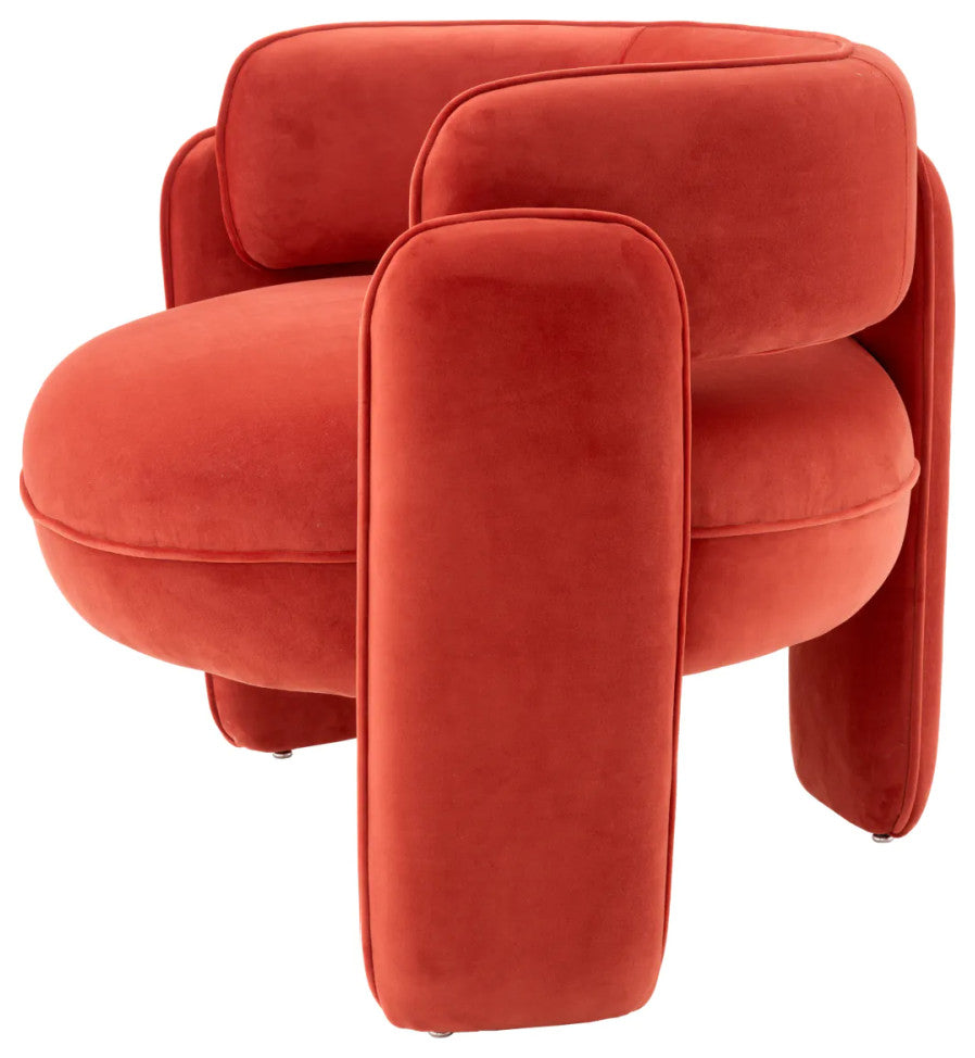 Savona Velvet Accent Chair | Eichholtz Chaplin, Orange