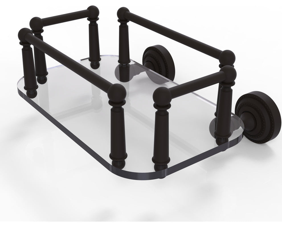 Dottingham Wall Mounted Glass Guest Towel Tray, Oil Rubbed Bronze