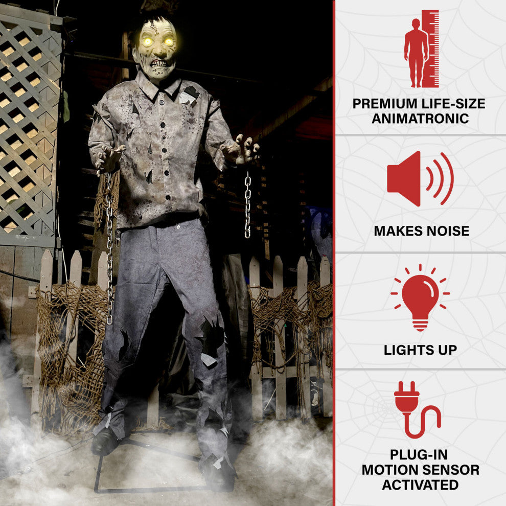 6-Ft. Tall Motion-Activated Guard Zombie