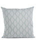 Silver Diamond Shiny Fabric With Embroidery Luxury Throw Pillow, 24"x24"