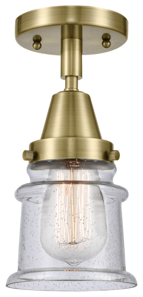 Innovations Lighting 447-1C-AB-G184S-LED Small Canton 1 Light 6" Flush Mount