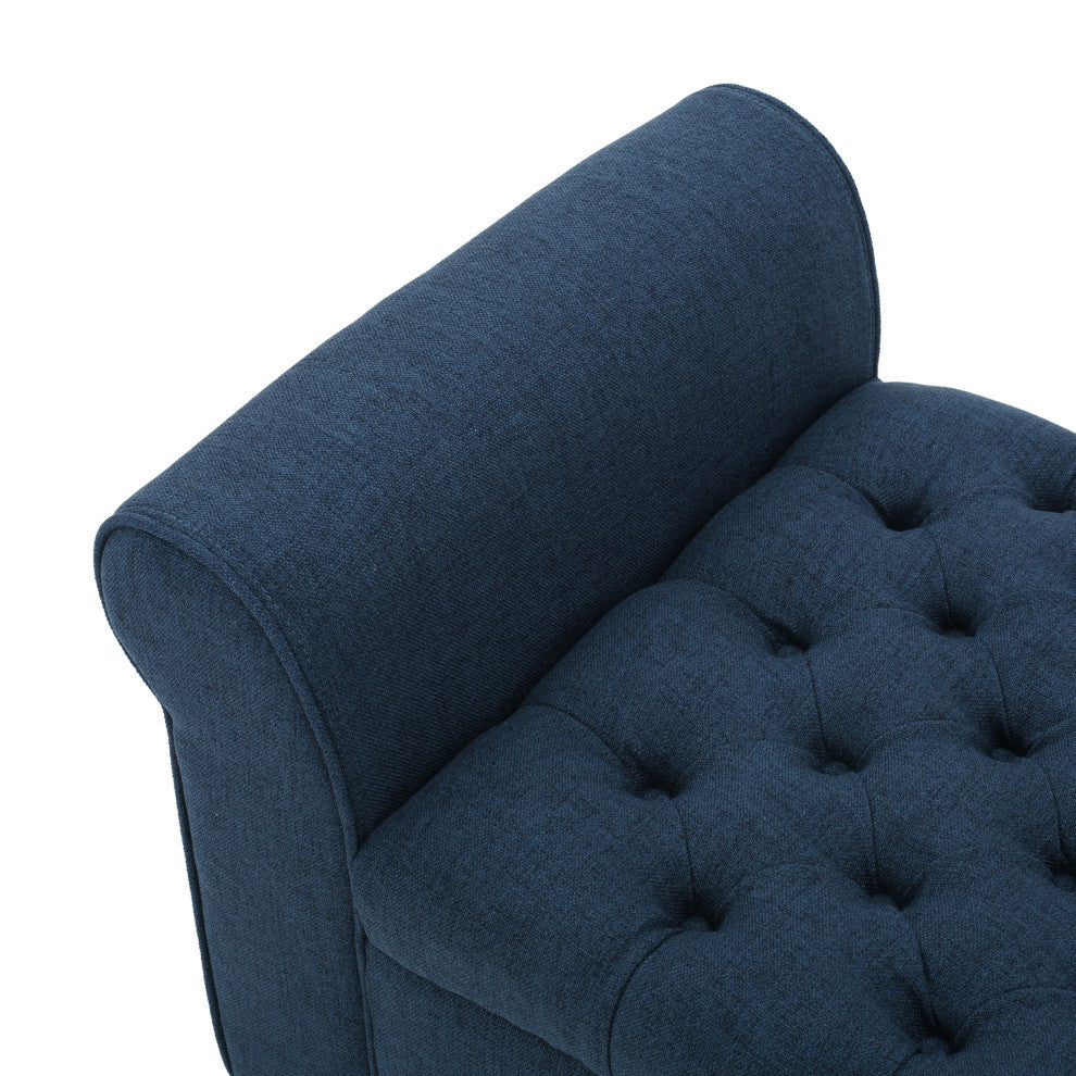 GDF Studio Keiko Contemporary Rolled Arm Fabric Storage Ottoman Bench