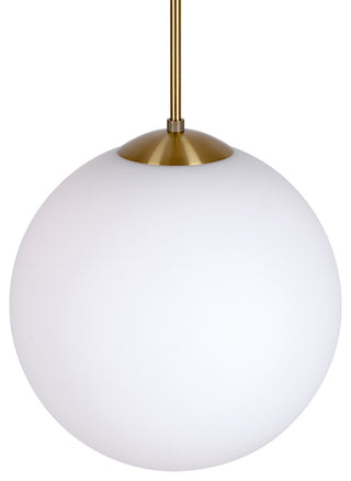 1-LT 14" Globe Glass Pendant, Soft Gold