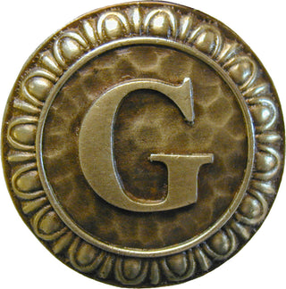Initial A Knob Antique Brass, Antique Brass, G