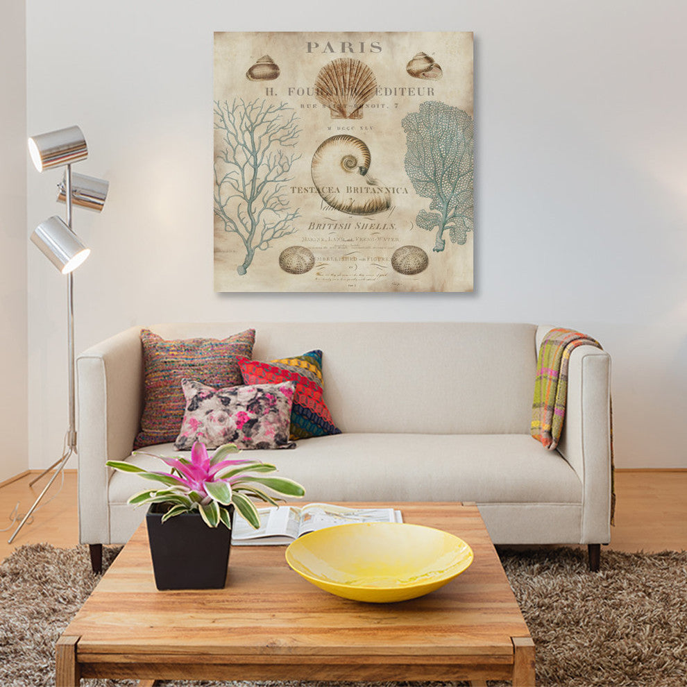 "Le Mer I" by Deborah Devellier, Canvas Print, 37"x37"