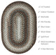 Homespice Decor Midnight Moon Indoor/Outdoor Braided Rug 8'x10' Oval