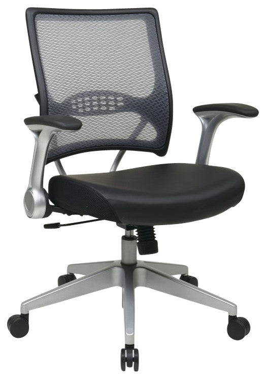 Light Professional Airgrid Back and Black Bonded Leather Seat Managers Chair
