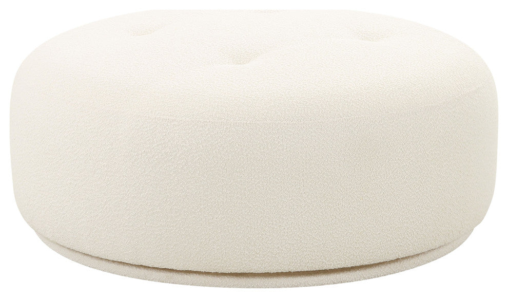 Fickle Swivel Ottoman, Cream
