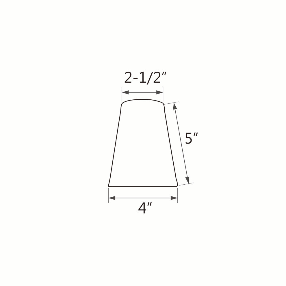 32004-5 Hardback Empire Chandelier Clip On Lamp Shade Off White 2 1/2"x4"x5"