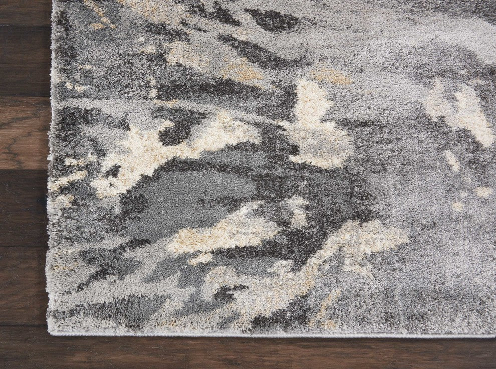 Nourison Fusion Gray Area Rug, 9'6"x13'