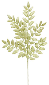 22" Lime Glitter Honey Locust Spray 6/Bg