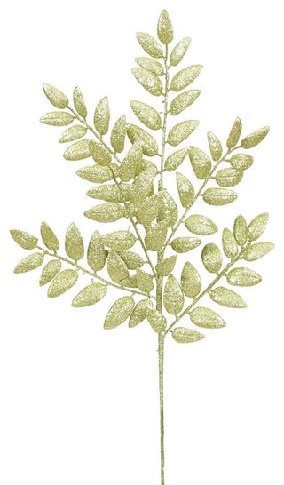 22" Lime Glitter Honey Locust Spray 6/Bg
