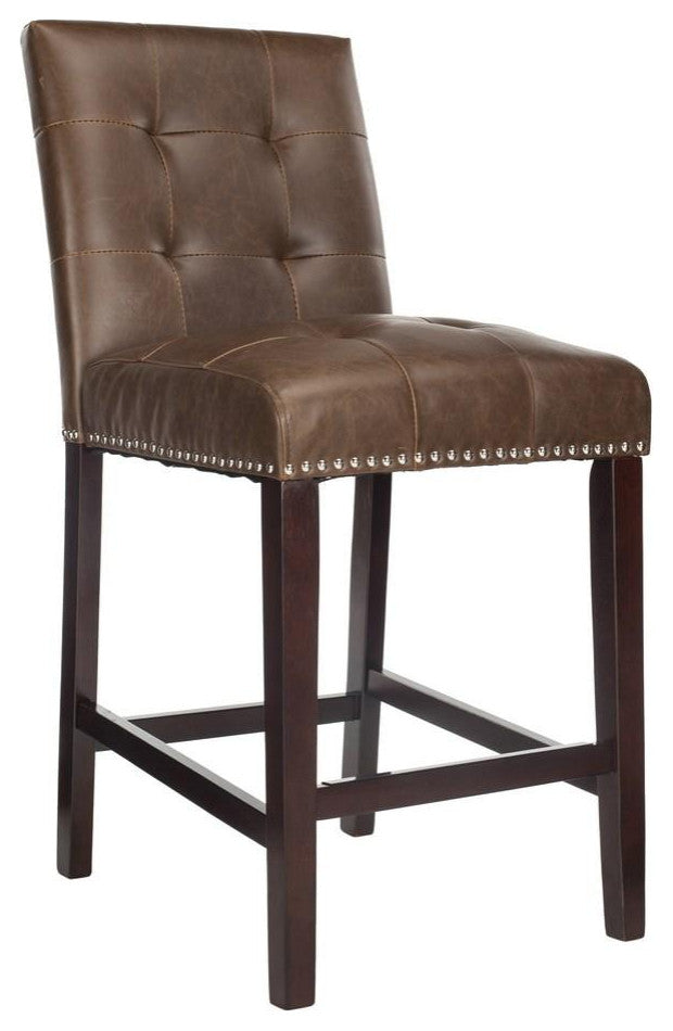 Safavieh Nikita Counter Stool, Brown/Espresso