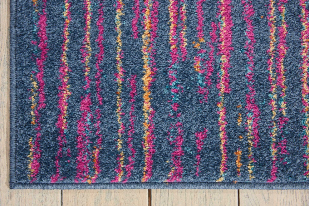 7 x 10 Rainbow Abstract Striations Area Rug