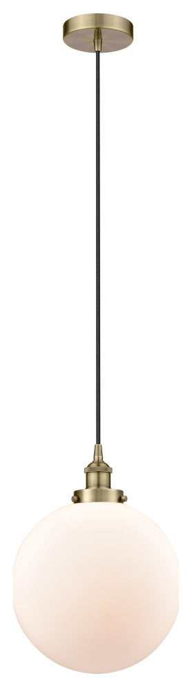 Innovations 616-1PH-AB-G201-12-LED 1-Light Mini Pendant, Antique Brass