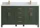 Cambridge 60 Double Bathroom Vanity in Pewter Green 2" Empira Quartz