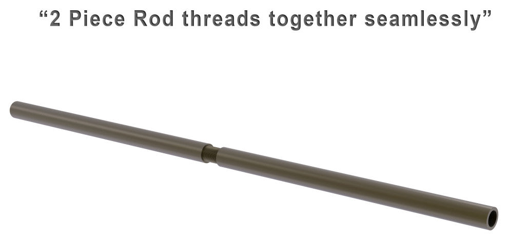 60" Shower Curtain Rod, Antique Brass