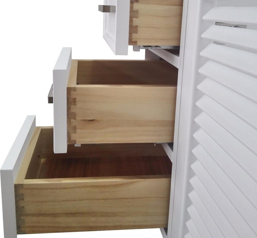 Ariel Kensington 42" Transitional Right Offset Single Sink Base Cabinet, White