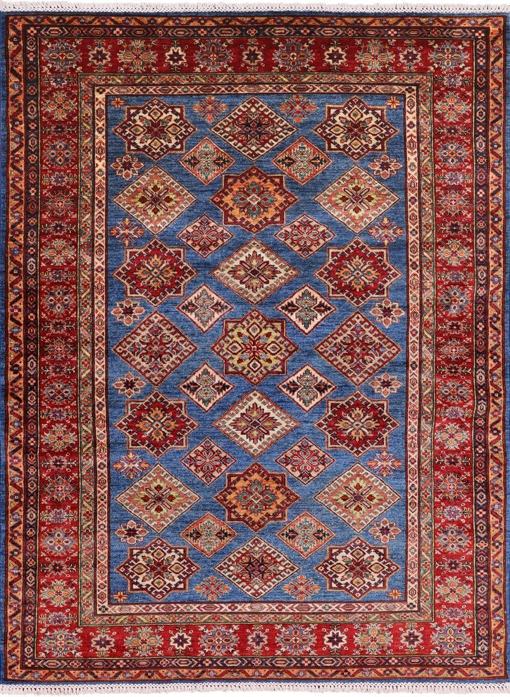 Super Kazak Handmade Area Rug 6' X 8'