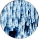 Abstract Blue Ice, Photography Round Wall Art, 11"