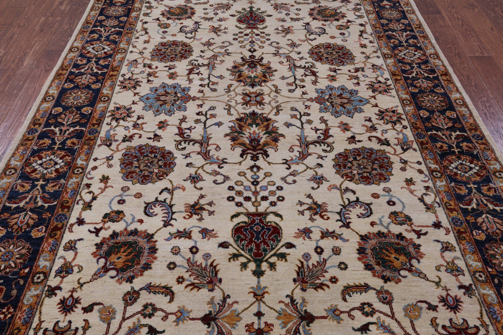 Persian Tabriz Hand-Knotted Wool Rug 6' 10" X 10' 2" Q9997