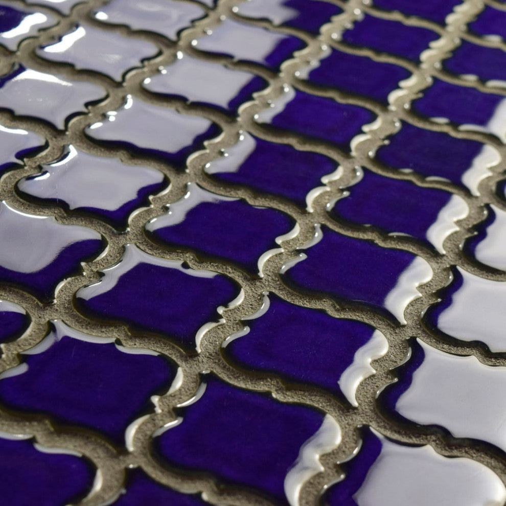 Hudson Tangier Mosaic Floor and Wall Tile, Blue Eye