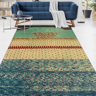 Balochi Adelayda Beige/Light Green Rug, 6'6x9'5