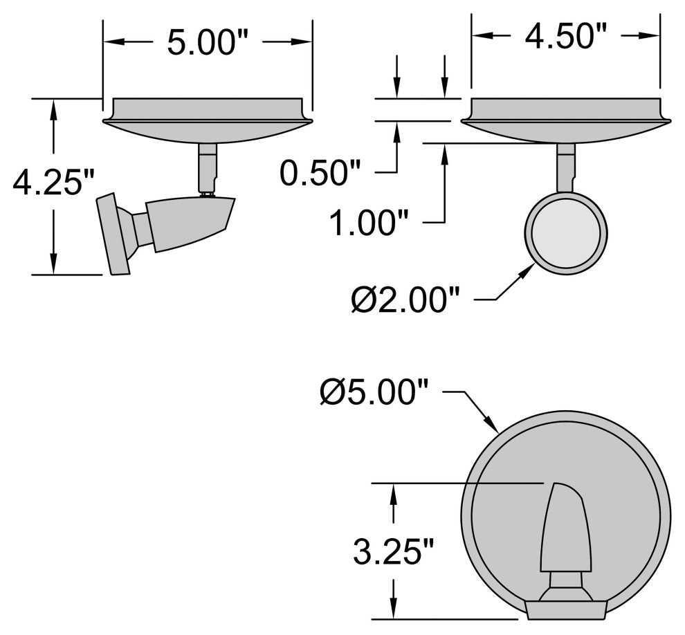 Mirage LED Swivel Spotlight, Brushed Steel